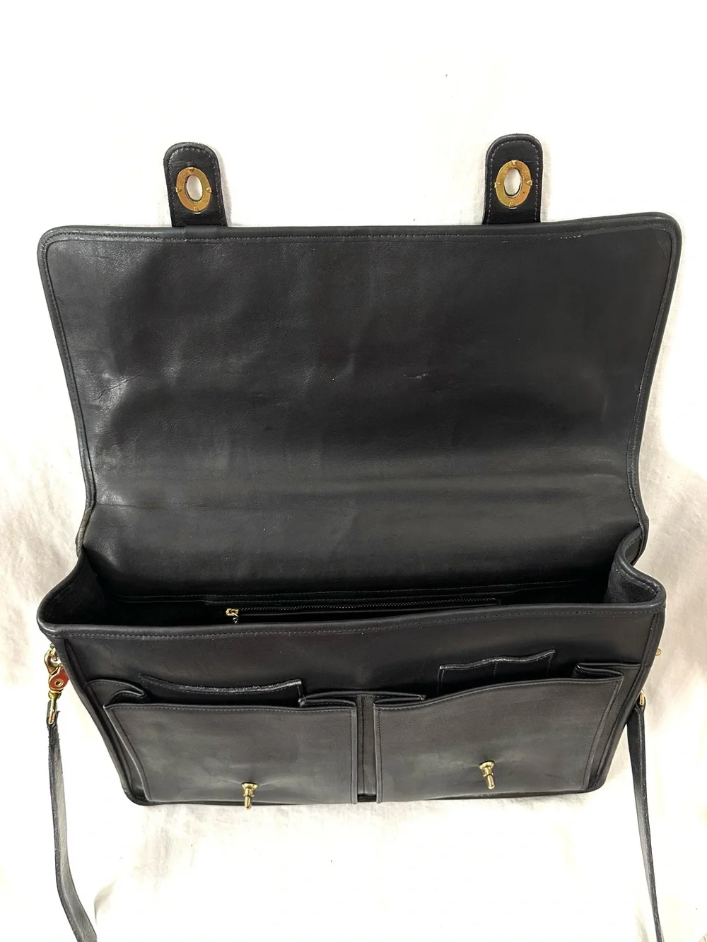 Coach black leather